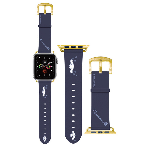 グルマンディーズ Apple Watch 41/40/38mm用レザーバンド サンリオキャラクターズ シナモロール SANG-230CN