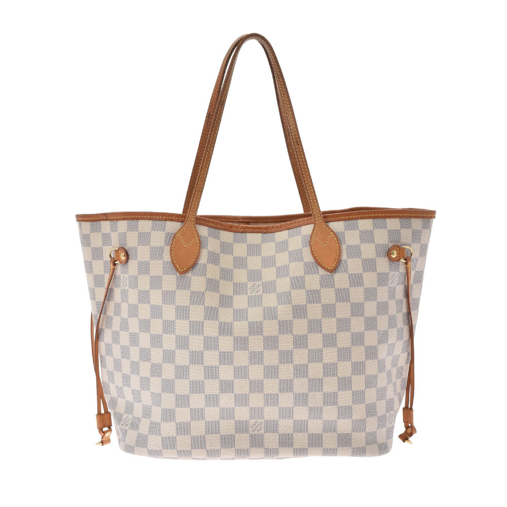 LOUIS VUITTON ルイヴィトン ダミエ アズール ネヴァーフル MM 旧型 白 N51107 レディース ダミエアズールキャンバス トートバッグ Bランク 中古 