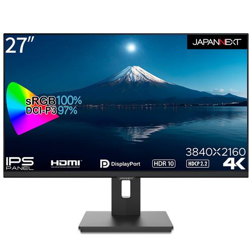 【台数限定】【4K】JAPANNEXT JN-IPS2708UHDR-HSP 27インチ 昇降式スタンド搭載 4K(3840x2160) 液晶モニター