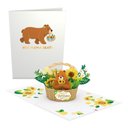 ポップアップグリーティングカード　Mothers Day Mama Bear Basket