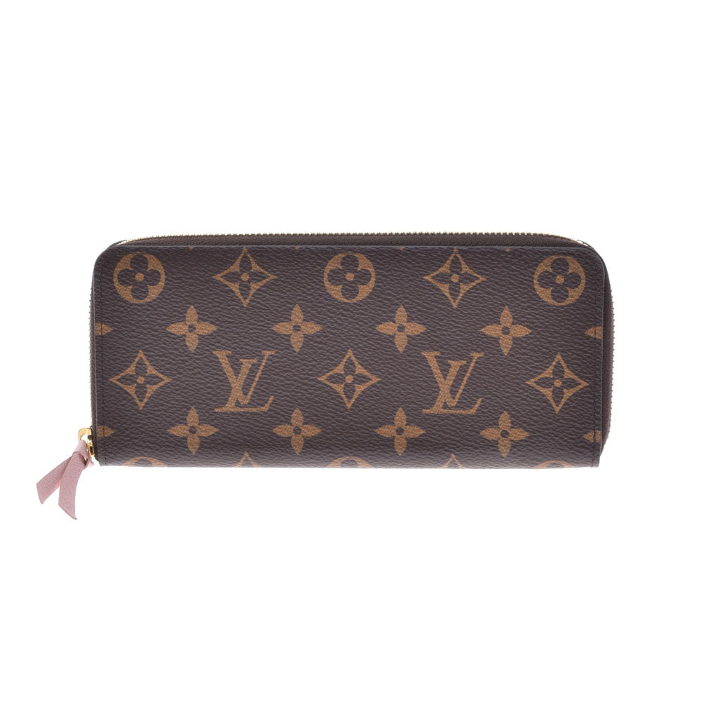 LOUIS VUITTON ルイヴィトン モノグラム ポルトフォイユ クレマンス ローズバレリーヌ M61298 レディース モノグラムキャンバス 長財布 新同 中古 