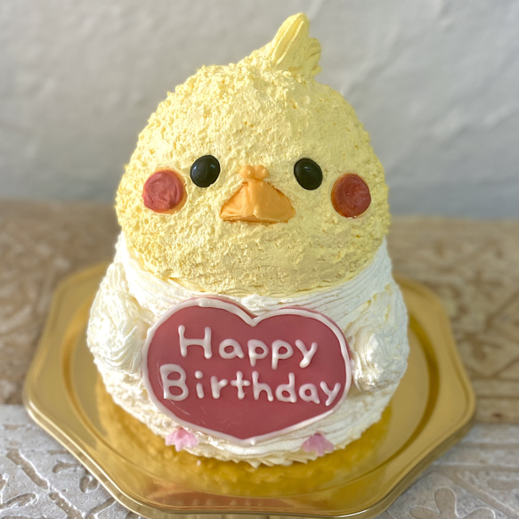 オカメインコの立体ケーキ　誕生日　記念日　インコ　ケーキ　[ご希望のお届け日・時間帯をご指定ください]