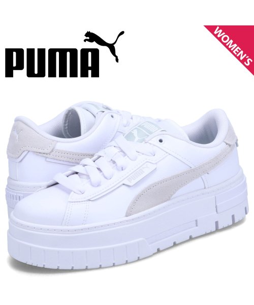 PUMA プーマ スニーカー メイズ クラッシュド ウィメンズ レディース 厚底 MAYZE CRASHED WNS ホワイト 白 392495－04