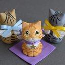 天使になった猫(茶トラ・丸目)【受注制作】ご注文前には必ずメッセージで納期をお確かめください