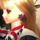 ドール用 ピアス  Flower