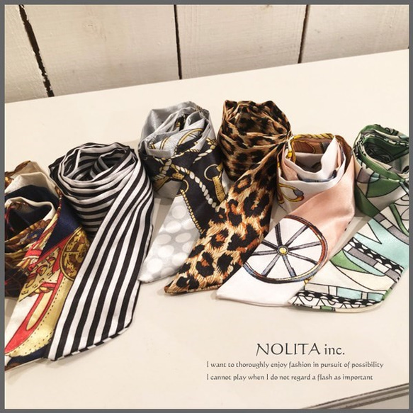 バッグに巻いたり結んだり♪NOLITA　バッグスカーフ ツィリー