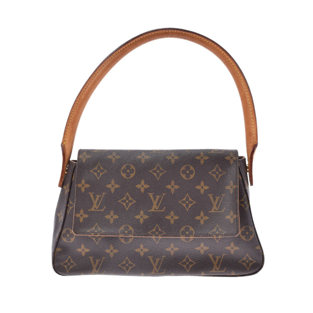 LOUIS VUITTON ルイヴィトン モノグラム ミニルーピング ブラウン M51147 レディース モノグラムキャンバス ワンショルダーバッグ Bランク 中古 