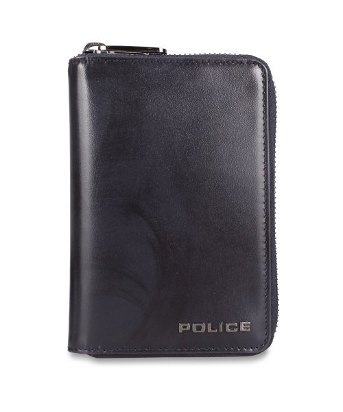 ポリス POLICE 二つ折り財布 メンズ ラウンドファスナー 本革 SPAZZOLA MIDDLE WALLET ダーク ネイビー ブラウン グリーン PA－