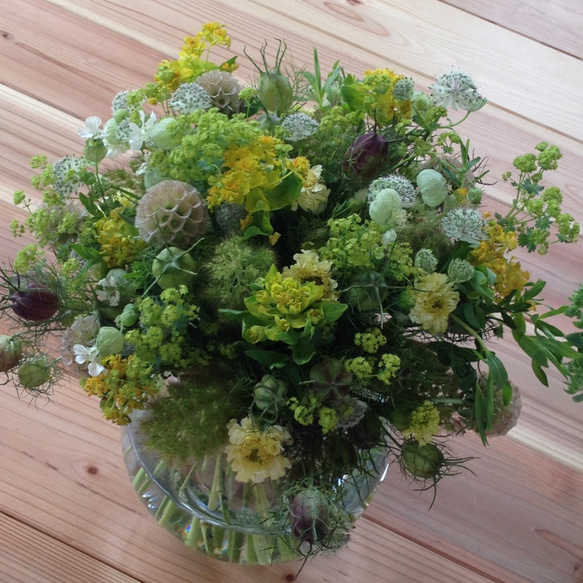 生花＊季節の花のナチュラルブーケ