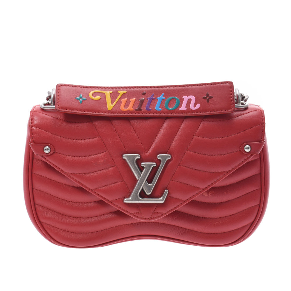 LOUIS VUITTON ルイヴィトン ニューウェーブ チェーンバッグ MM 2WAYバッグ エカルラート M51943 カーフ ショルダーバッグ Bランク 中古 