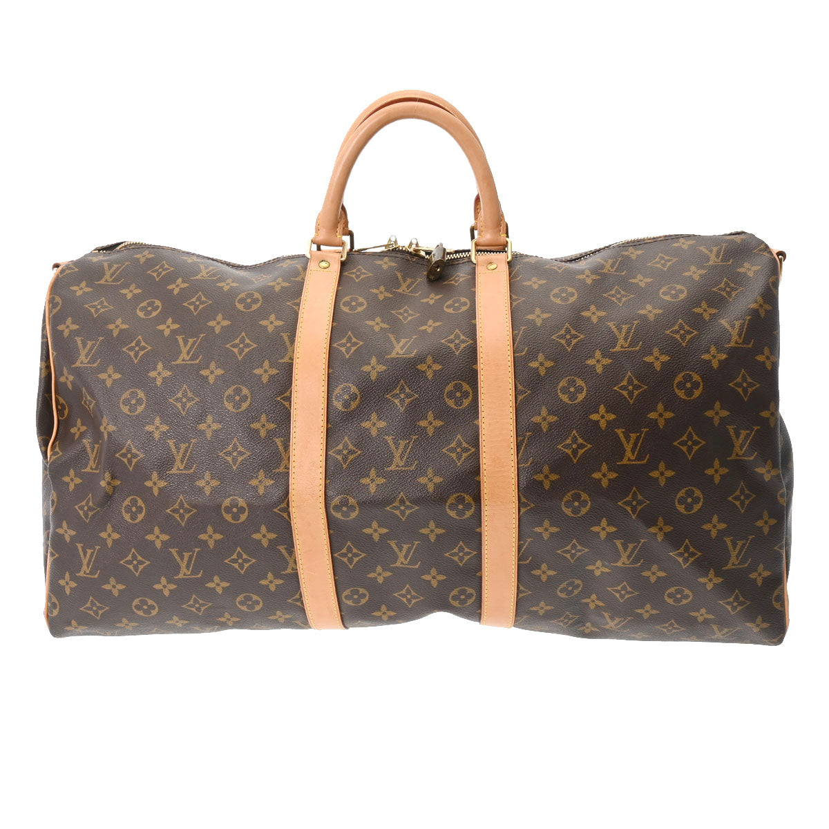 LOUIS VUITTON ルイヴィトン モノグラム キーポル バンドリエール 55 ブラウン M41414 ユニセックス モノグラムキャンバス ボストンバッグ ABランク 中古 