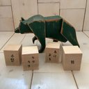 木製カクカクあにまる　ビンテージ　クマＢ