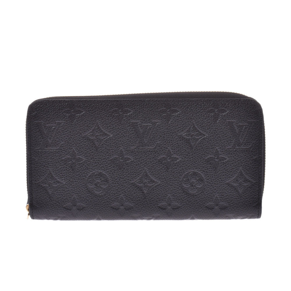 LOUIS VUITTON ルイヴィトン モノグラム アンプラント ジッピーウォレット ノワール（黒） M61864 ユニセックス レザー 長財布 Aランク 中古 