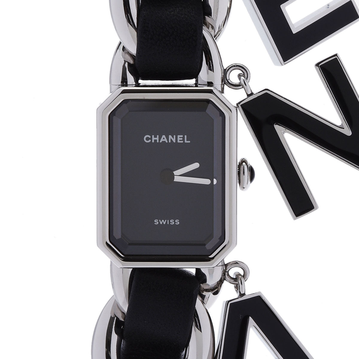 CHANEL シャネル プルミエール ウォンテッド ドゥ シャネル H7471 レディース SS/革 腕時計 クオーツ ブラック文字盤 Aランク 中古 