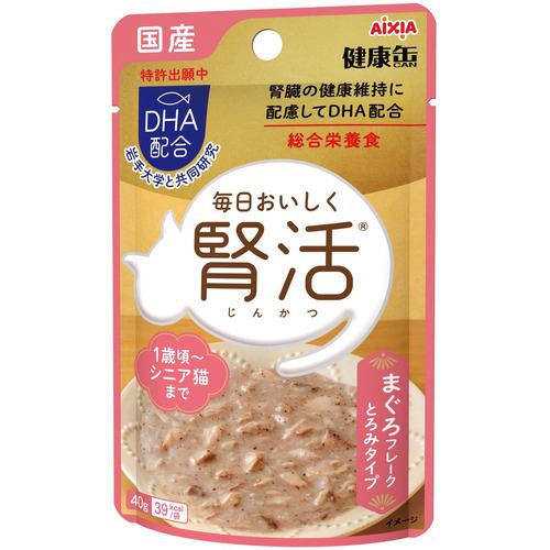 アイシア 国産 健康缶パウチ 腎活 まぐろフレーク とろみタイプ 40g