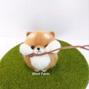 まんまる拒否柴犬　羊毛フェルト 〜Wool Farm〜