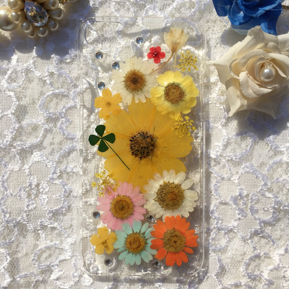 押し花iPhone6 6s ケース ドライフラワー スマホケース 押し花ケース