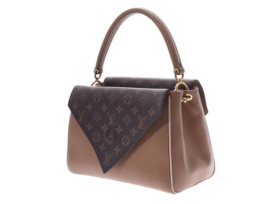 ルイヴィトン サックドゥブルV セサミベージュ G金具 M54372 レディース 本革 2WAYバッグ ABランク LOUIS VUITTON ストラップ付 中古 