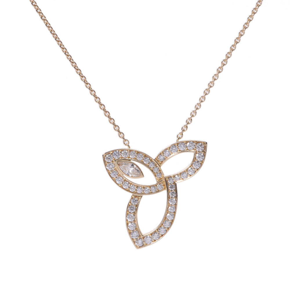 HARRY WINSTON ハリーウィンストン リリークラスター レディース K18YG/ダイヤ ネックレス Aランク 中古 