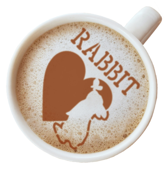 ＜+Ｒ＞RABBITカフェアートステンシル　蝶ハート