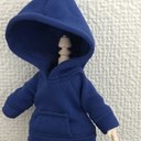 オビツ11 シンプルなパーカー blue