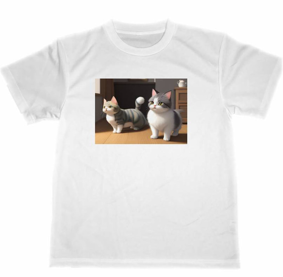 マンチカン　ドライ　Tシャツ　２　アニマル　猫　ネコ　ペット　グッズ