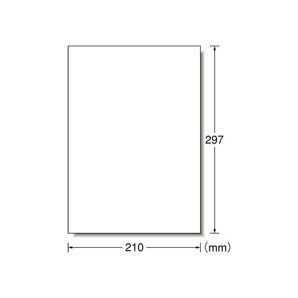 エーワン レーザー用ラベル A4 ノーカット 再生紙 20枚 F877181-31381