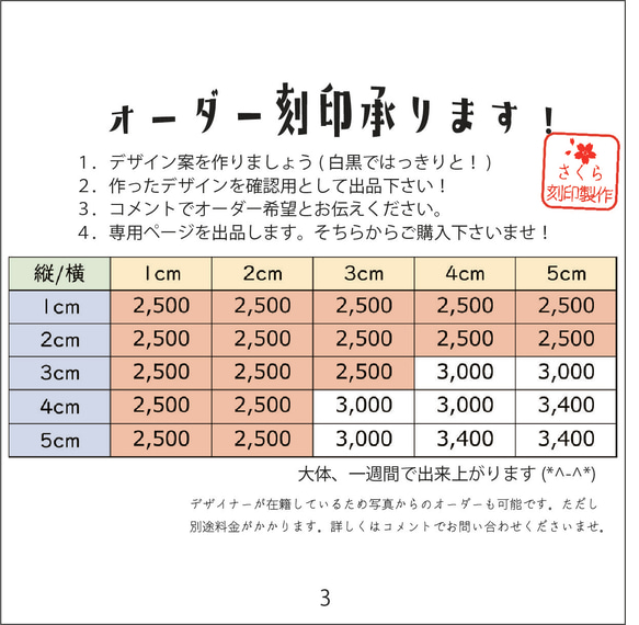 アクリル刻印　オーダー追加料金用