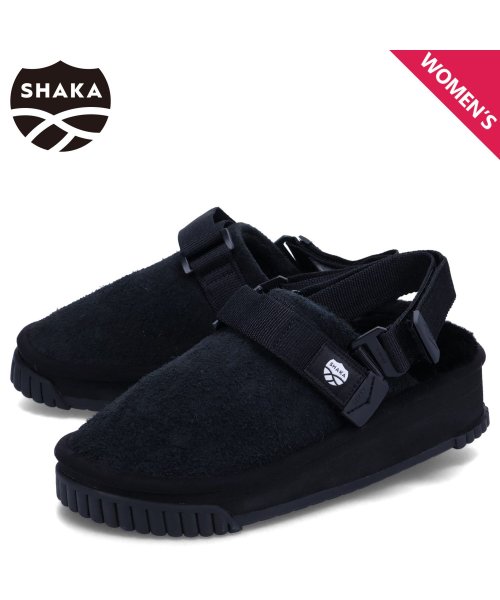 SHAKA シャカ サンダル スナッグ クロッグ ボア プラットフォーム へアリースエード レディース SNUG CLOG BOA PLATFORM HAIR