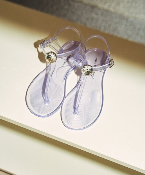 【FABIO RUSCONI/ファビオ ルスコーニ】 ANKLE STRAP CRISTAL TONGUE