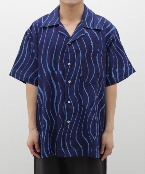 POST IMPERIAL / ポストインペリアル Ijebu S/S Shirt－BROKEN WAV PIMWS004－FNT－BW－7