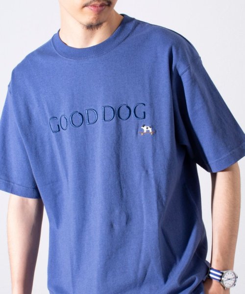 【GLOSTER/グロスター】フレンチブルドッグ刺繍 GOOD DOG Tシャツ