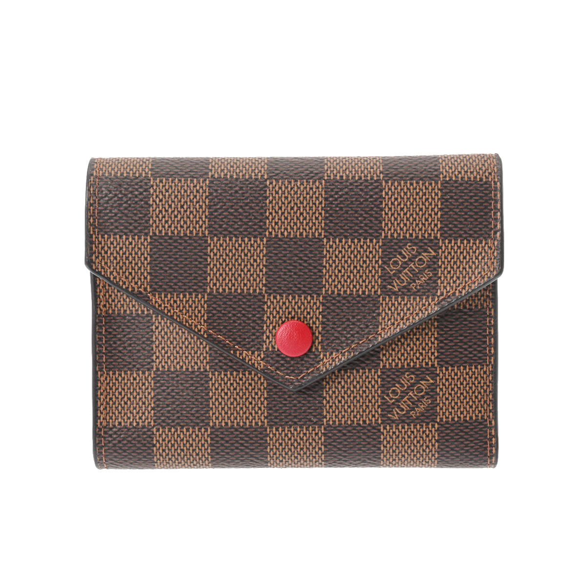 LOUIS VUITTON ルイヴィトン ダミエ ポルトフォイユ ヴィクトリーヌ 旧型 ルージュ N41659 レディース ダミエキャンバス 三つ折り財布 未使用 