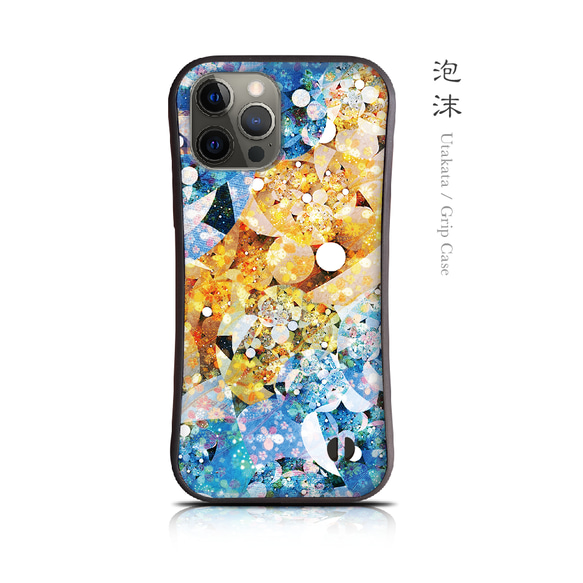 泡沫 - 和風 耐衝撃グリップiPhoneケース【スマホケース/スマホカバー/iface型/和柄】