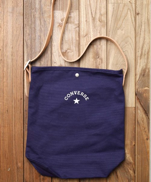 【78】【14478300】【CONVERSE】CANVAS LEATHER SHOULBAG