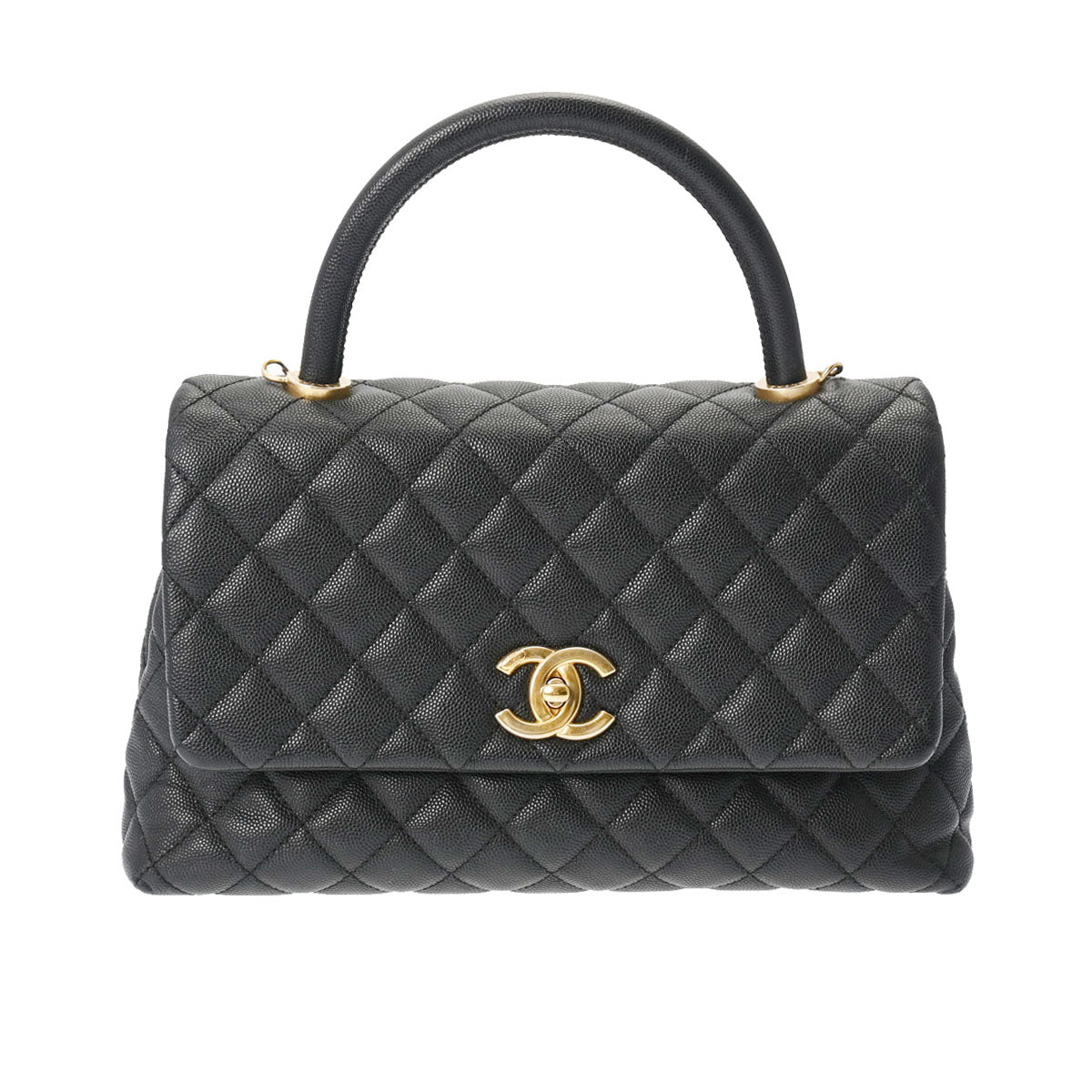 CHANEL シャネル トップハンドル 29 2WAY 黒 アンティーク調ゴールド金具 A92991 レディース キャビアスキン ハンドバッグ Aランク 中古 