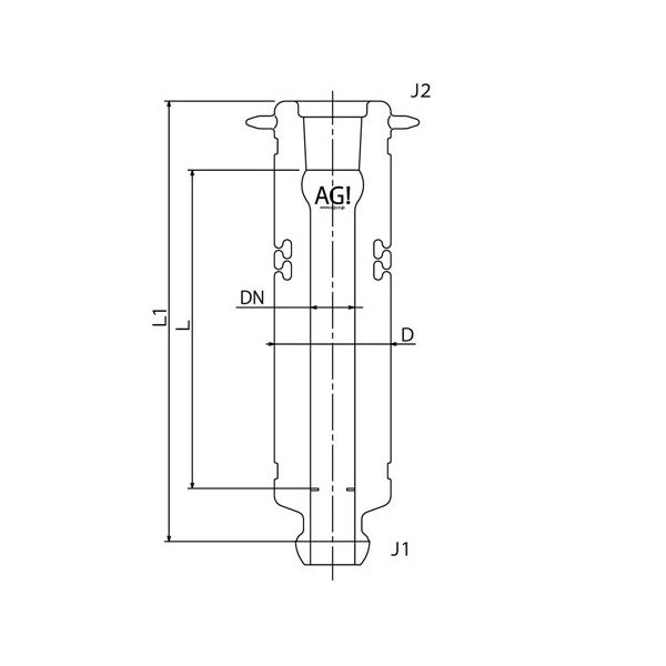 旭製作所 真空ジャケット付充填塔 目皿受付/メッキ・スリット付 1500mm 3508-50-1500-K10L-P 1個 65-1838-93（直送品）