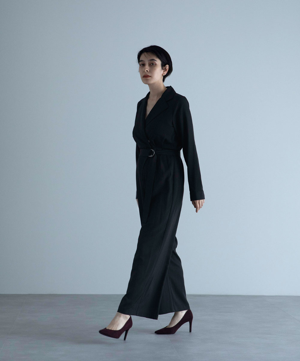 マージュール/BELTED PANTS DRESS