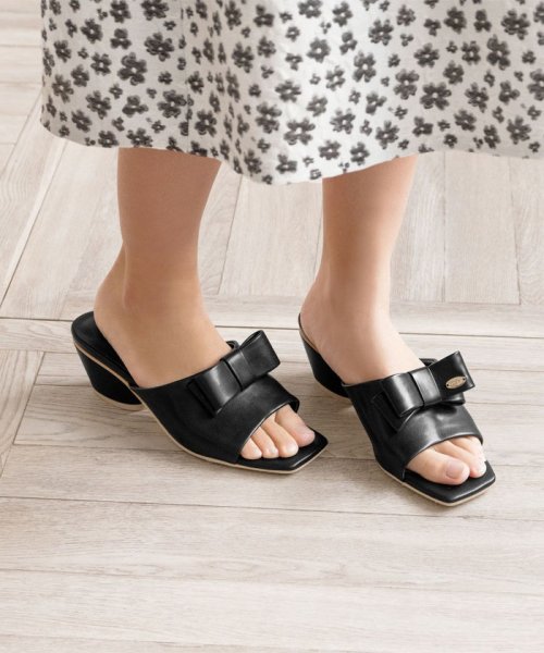 NOBLE RIBBON MULE SANDALS サンダル