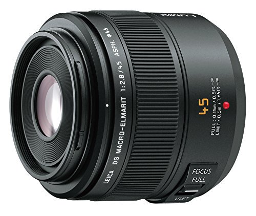 Panasonic マイクロフォーサーズ用 ライカ DG MACRO-ELMARIT 45mm F2.8 ASPH. MEGA O.I.S 単焦点 マクロレンズ H-ES045【中古品】