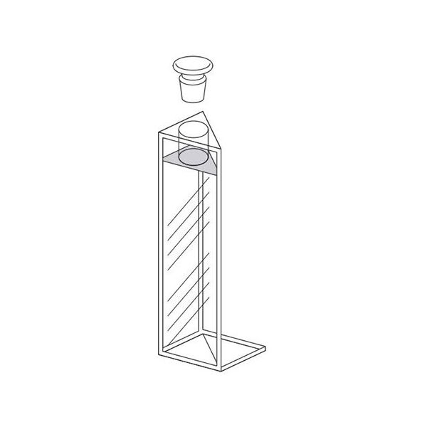 東ソー 三角セル（全面透明） 1.750mL 溶融石英 T-82-UV 1個 64-9352-96（直送品）