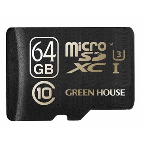 グリーンハウス GH-SDMRXCUA64G microSDXCカード Class10 UHS-I 64GB