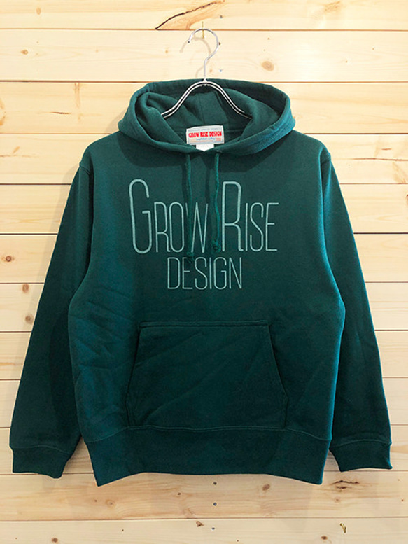 GROW RISE DESIGN　スウェット プルオーバー パーカ（グリーン）