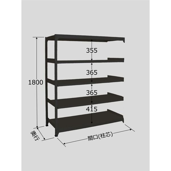 サカエ ラークラック(ブラック/150kg/高さ1800/連結) RLK-1315R 1台（直送品）