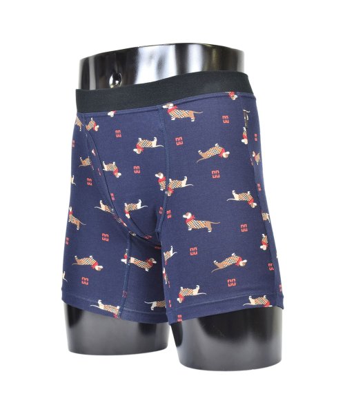 ダックス DAKS ボクサーパンツ 下着 インナー アンダーウェア メンズ 前閉じ M－L メンズ下着 男性 BOXER SHORTS ネイビー レッド 011