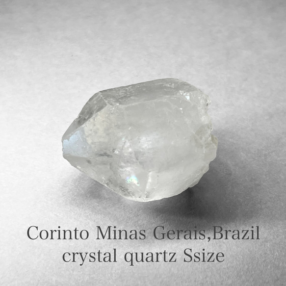 Corinto crystal/ミナスジェライス州コリント産水晶S - 5 ：セルフヒールド・ (レインボーあり)