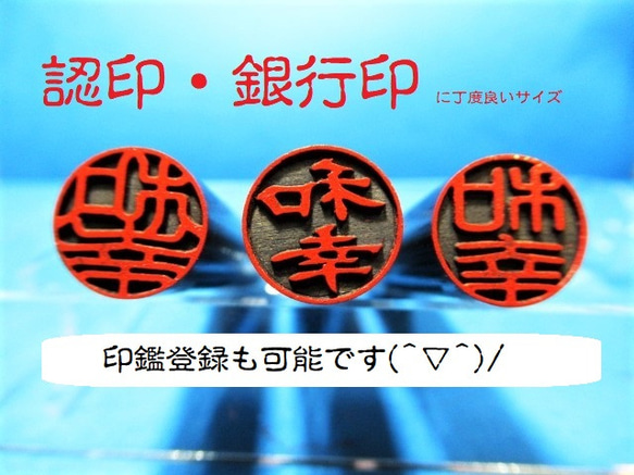 ☆送料無料☆ はんこ 印鑑 銀行印 認印 実印 スタンダード印  黒檀・アグニ印材 12ミリ　日本アカネ13.5ミリ