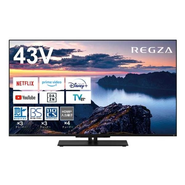 TVS REGZA  【４Ｋ　ＲＥＧＺＡ】新４Ｋ衛星放送・地上・ＢＳ・１１０度ＣＳデジタル液晶テレビ　４３Ｖ型 43Z670N（直送品）