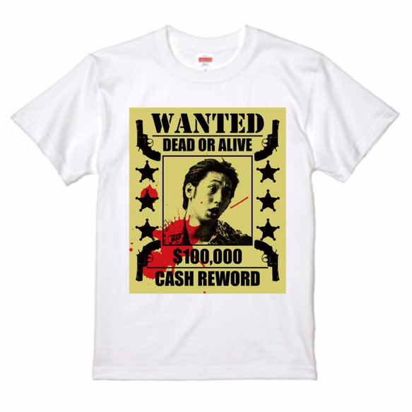 WANTED!あなたの写真で指名手配書風のオリジナルTシャツに！