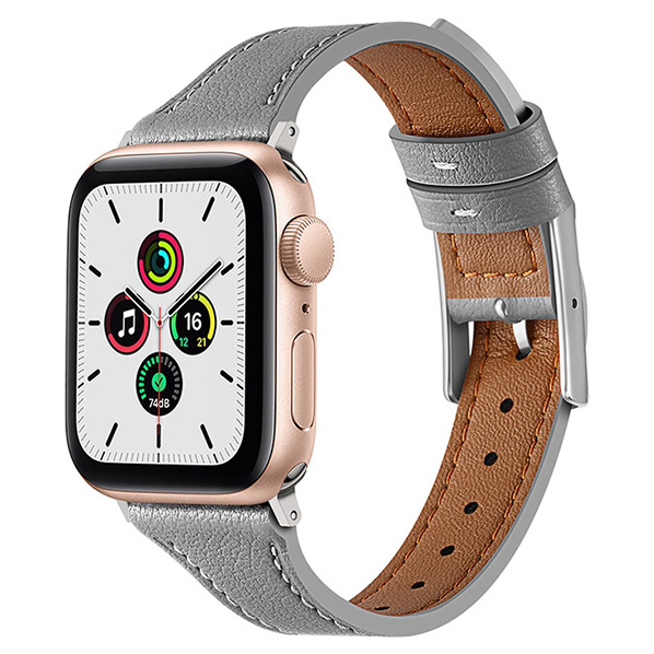 GAACAL Apple Watch Series 1-9/SE1-2 [38/40/41mm]用「きれいめアッシュ」PUレザーバンド グレー W00264GYA